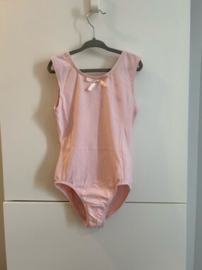 Girls Pink Sleeveless One-Piece Dance Ballet Leotard Size 7/8